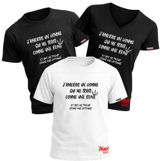 Tshirt J'aimerais un homme V1 ... [DANIX CENSORED]